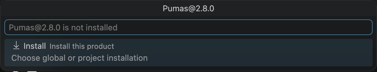 Actions for an uninstalled version